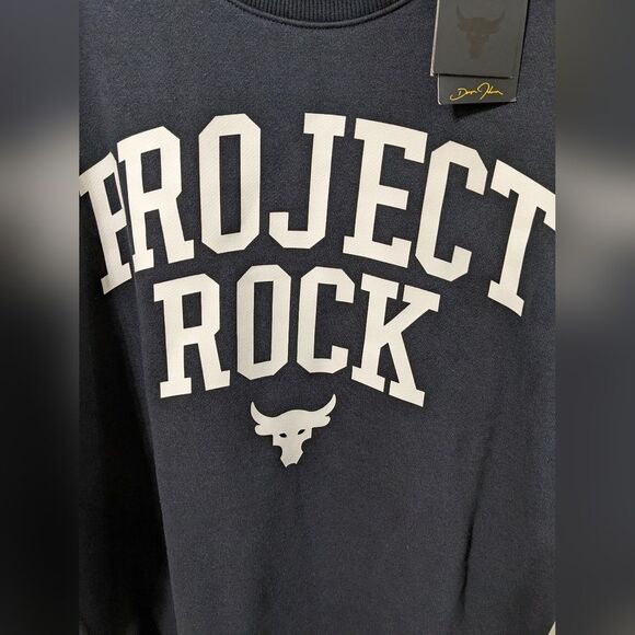Under armour Project Rock Crew Terry SS Sweatshirt Men M Heavyweight 1377435 - Picture 6 of 6